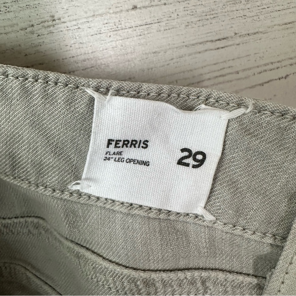 HUDSON Ferris Flare Low Rise Linen Lightweight Pants 29 in Oyster - Picture 8 of 10